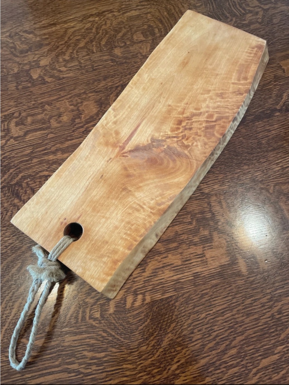 Crate & Barrel Mango Wood (Charcuterie) Board with Rope 16”